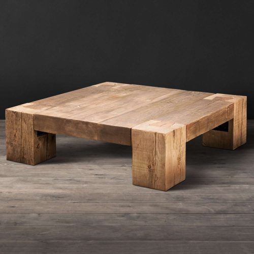 Solid Oak Beam Coffee Table (Photo 8 of 20)