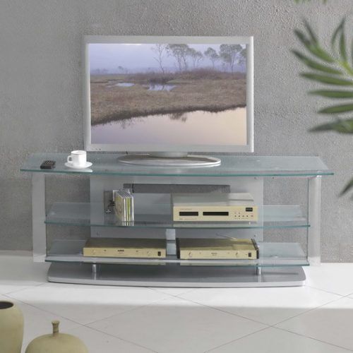 Tv Stands Fwith Tv Mount Silver/Black (Photo 9 of 20)
