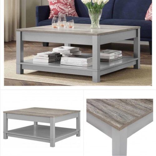Smoke Gray Wood Square Coffee Tables (Photo 6 of 20)