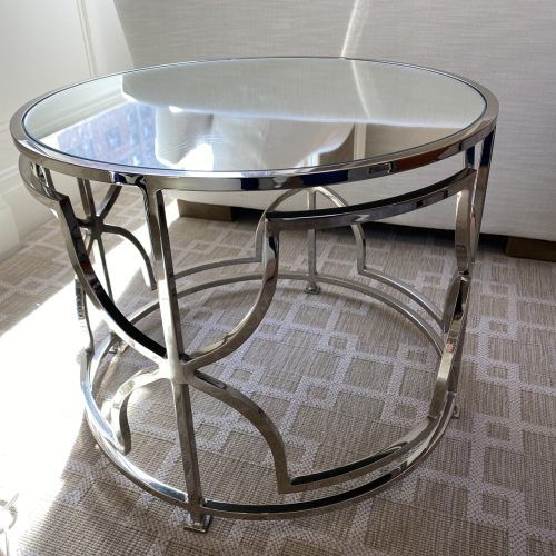 Polished Chrome Round Cocktail Tables (Photo 1 of 20)