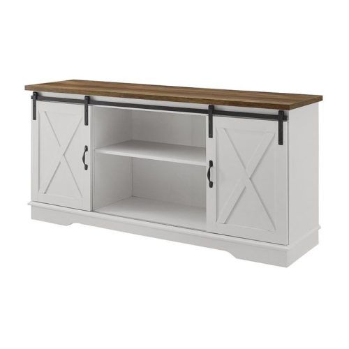 Woven Paths Barn Door Tv Stands In Multiple Finishes (Photo 3 of 20)