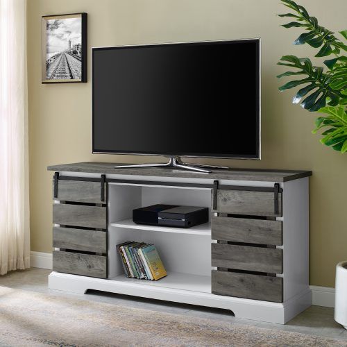Woven Paths Barn Door Tv Stands In Multiple Finishes (Photo 2 of 20)