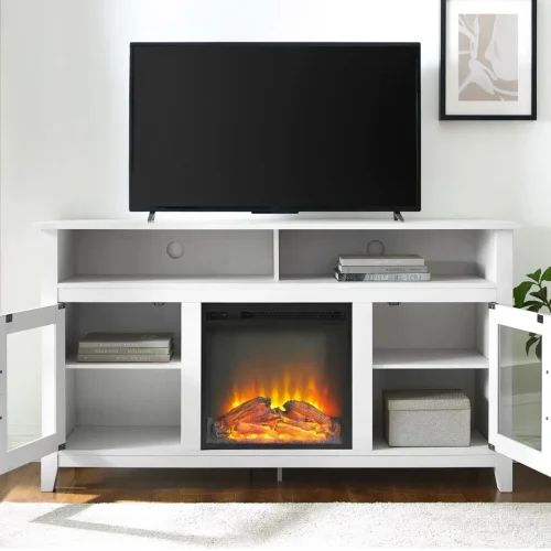 Wood Highboy Fireplace Tv Stands (Photo 11 of 20)