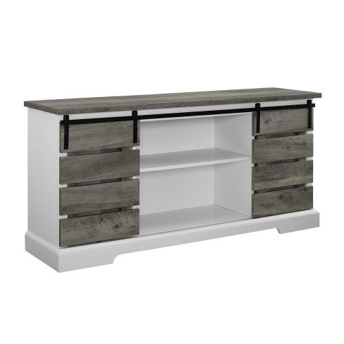 Woven Paths Barn Door Tv Stands In Multiple Finishes (Photo 1 of 20)