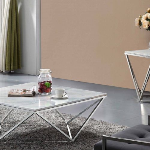 Silver Stainless Steel Coffee Tables (Photo 7 of 20)