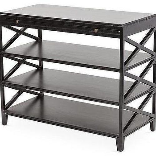 Gray Wood Black Steel Console Tables (Photo 17 of 20)