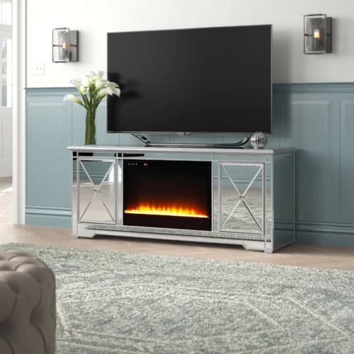 Chicago Tv Stands For Tvs Up To 70" With Fireplace Included (Photo 8 of 20)