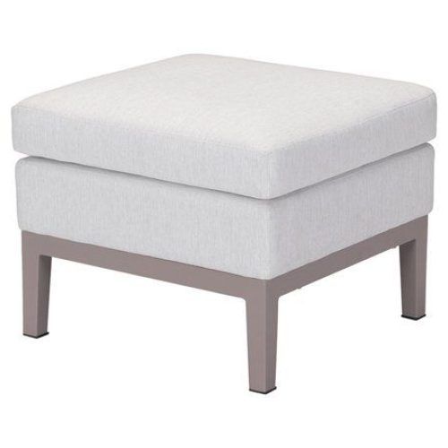 White And Light Gray Cylinder Pouf Ottomans (Photo 14 of 20)